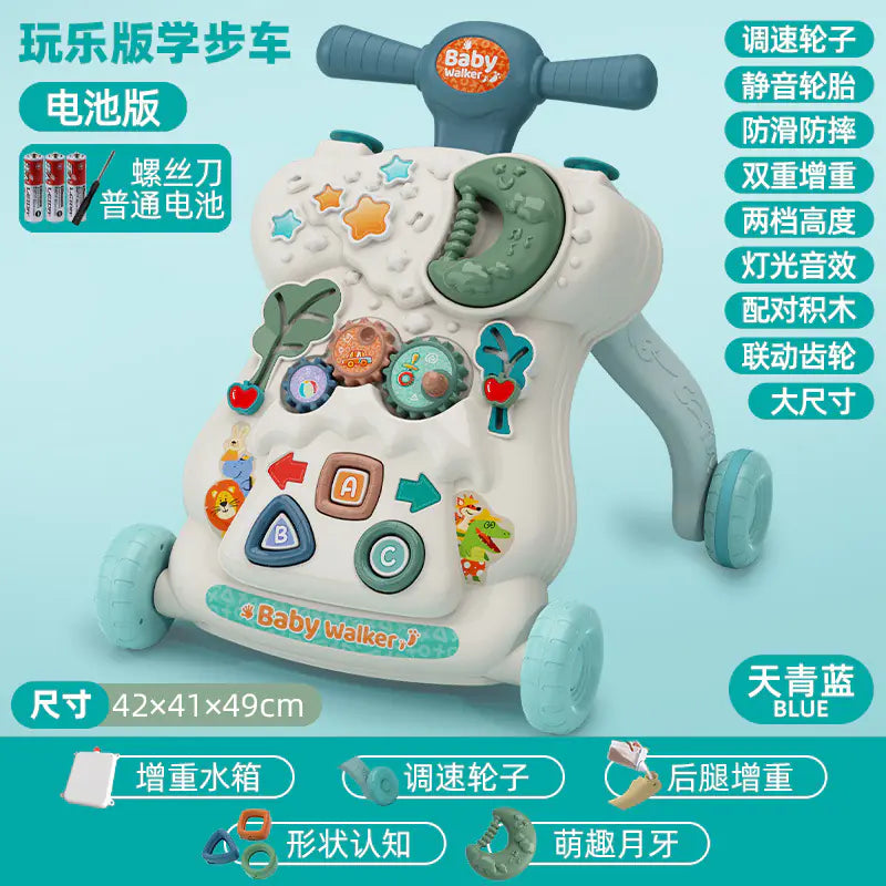 Multifunctional Baby Walker with Anti-Tip Design