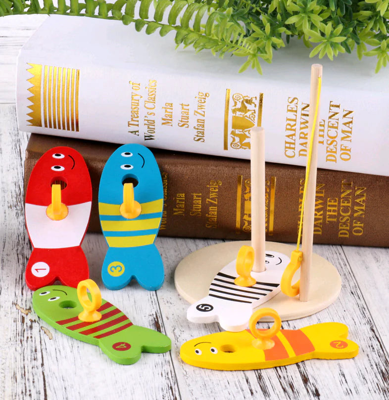 Wooden Fishing Toy Set for Kids