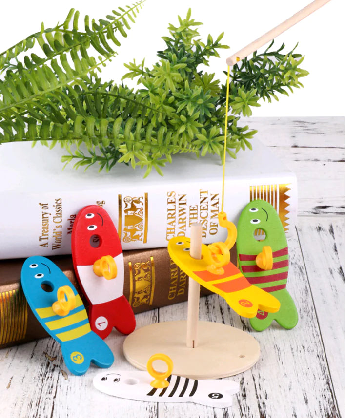 Wooden Fishing Toy Set for Kids