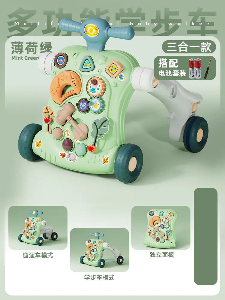 Multifunctional Baby Walker with Anti-Tip Design