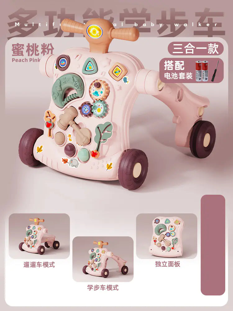 Multifunctional Baby Walker with Anti-Tip Design