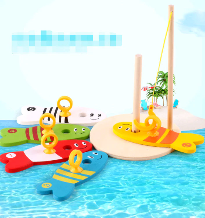 Wooden Fishing Toy Set for Kids