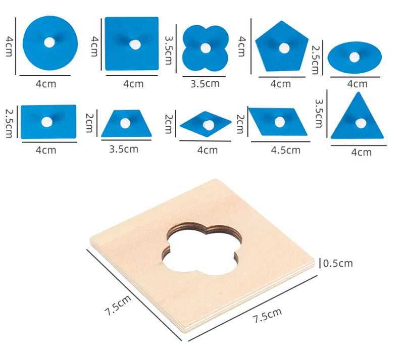 Kids Montessori Geometry Math Set