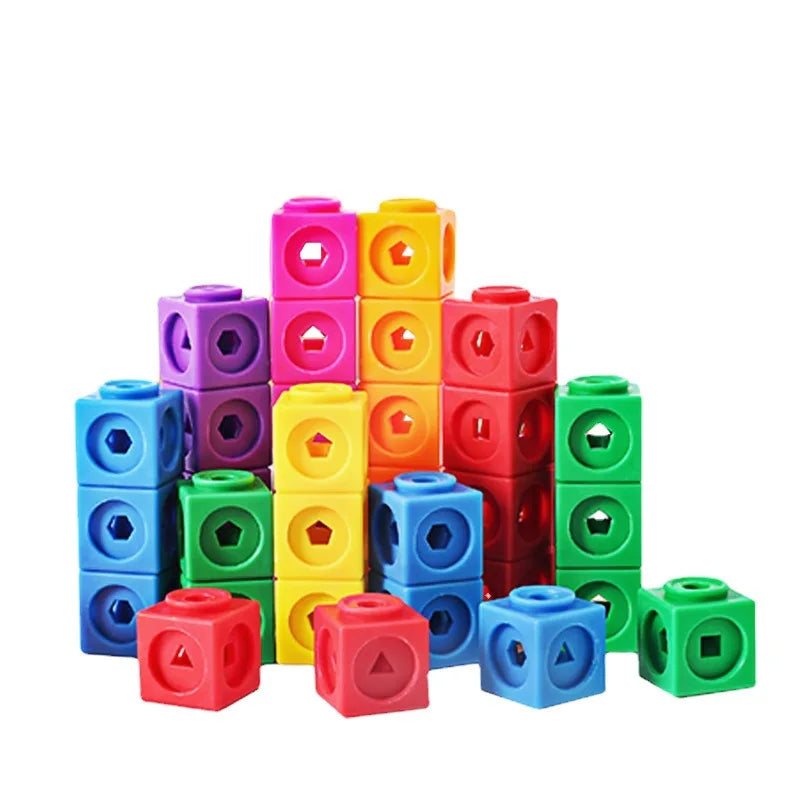 Rainbow Link Cubes Stacking Game
