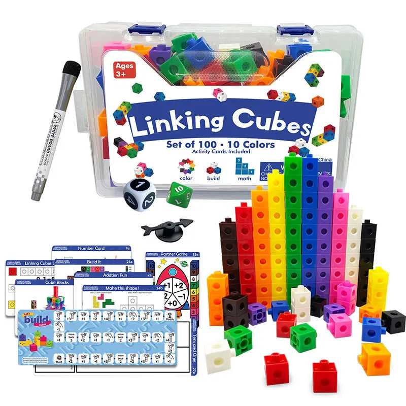 Rainbow Link Cubes Stacking Game