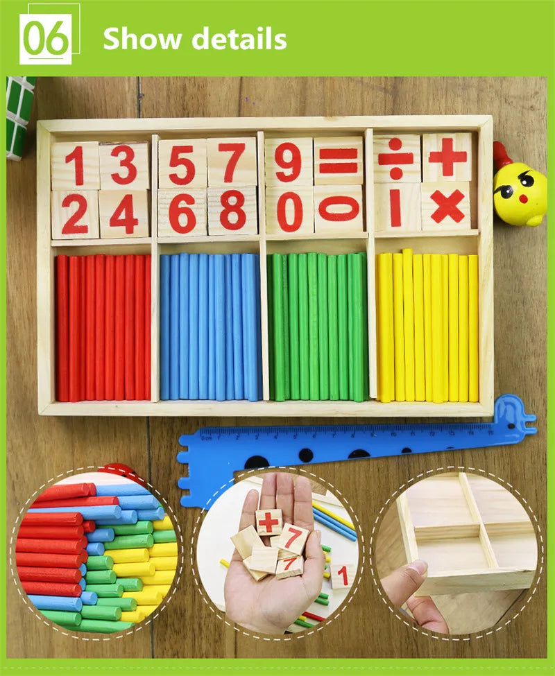Montessori Geometry Wooden Maths Set For Kids