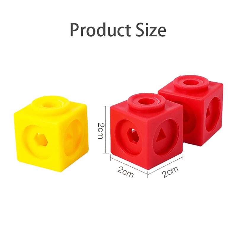 Rainbow Link Cubes Stacking Game