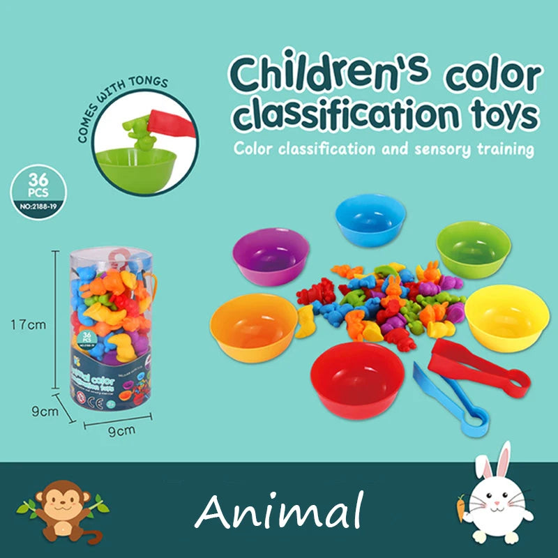 Montessori Colorful Counting Animals