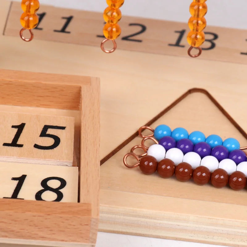 Montessori Numbers 1-9 Beaded Frame