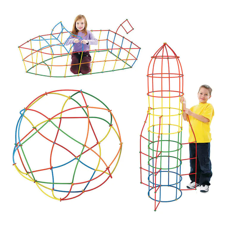 4D Space Straw Building Blocks for Creative Play