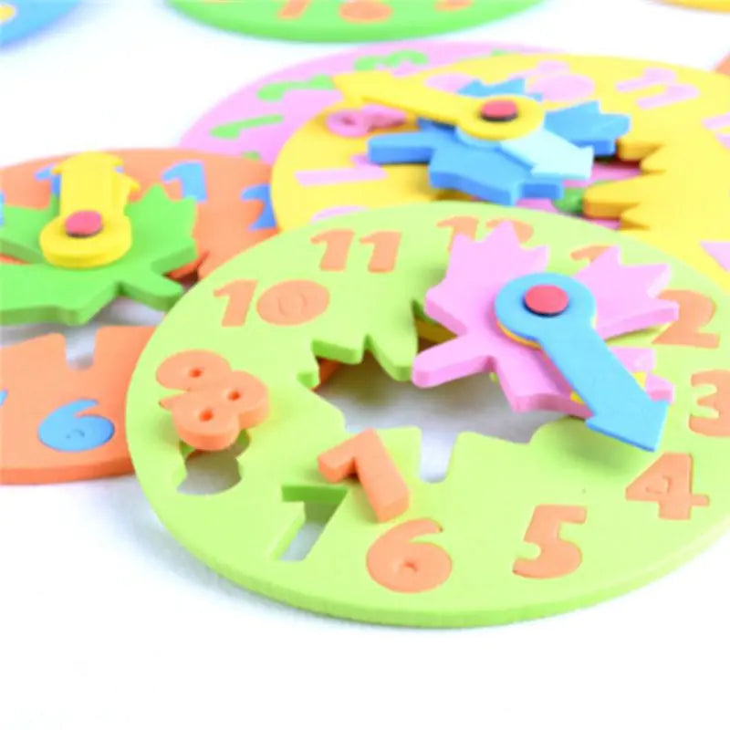 EVA Clock Puzzle Blocks for Time Learning