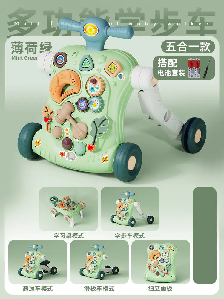 Multifunctional Baby Walker with Anti-Tip Design