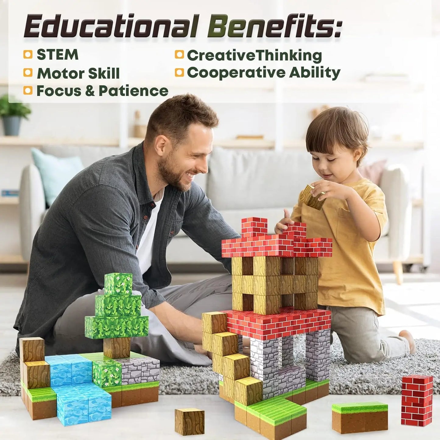 100PCS Magnetic Building Blocks