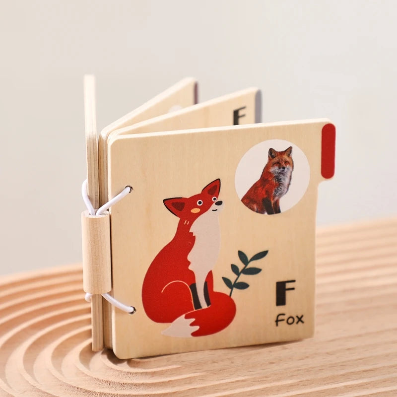 Learning Wooden Animals Book