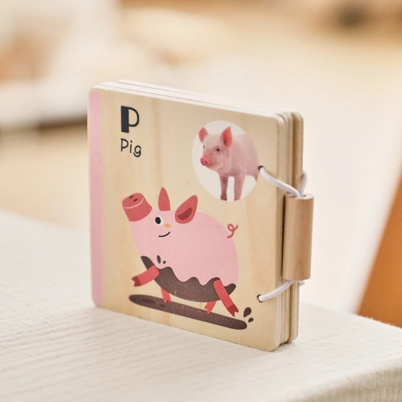 Learning Wooden Animals Book