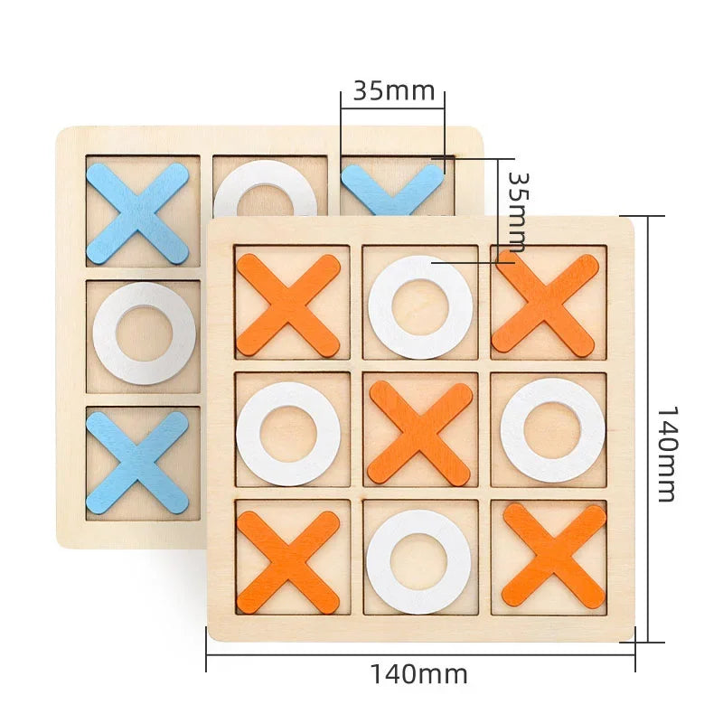 Tic-Tac-Toe Wooden Board Game