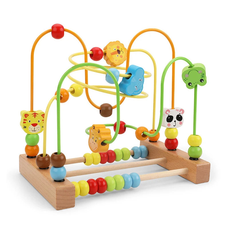 Wooden Roller Coaster Bead Maze