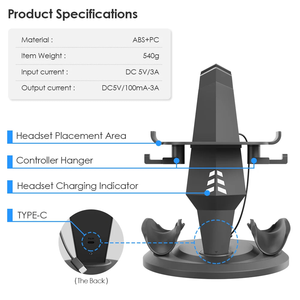 Charging Dock for Meta Quest 3 Accessories
