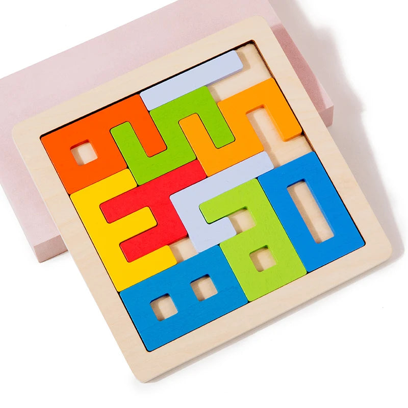 Wooden Tangram Math Board