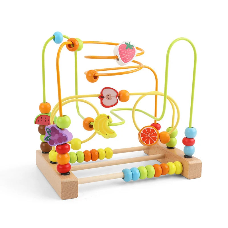Wooden Roller Coaster Bead Maze