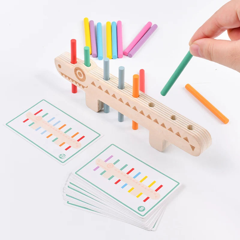 Wooden Color Cognition Stick Balance Games