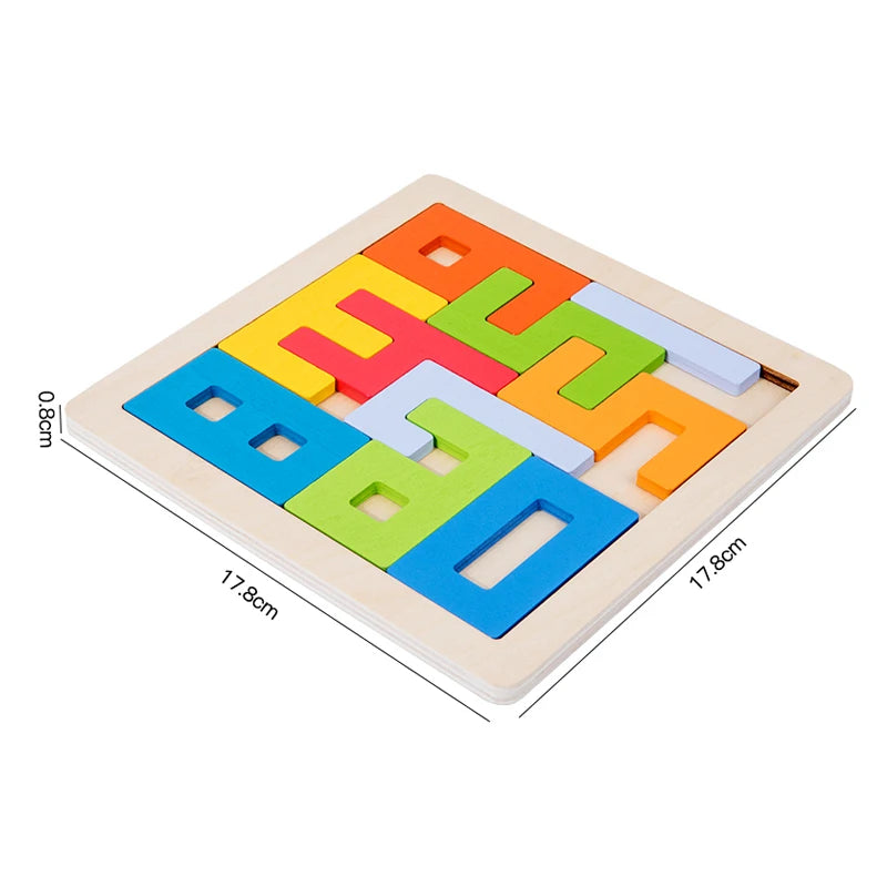 Wooden Tangram Math Board