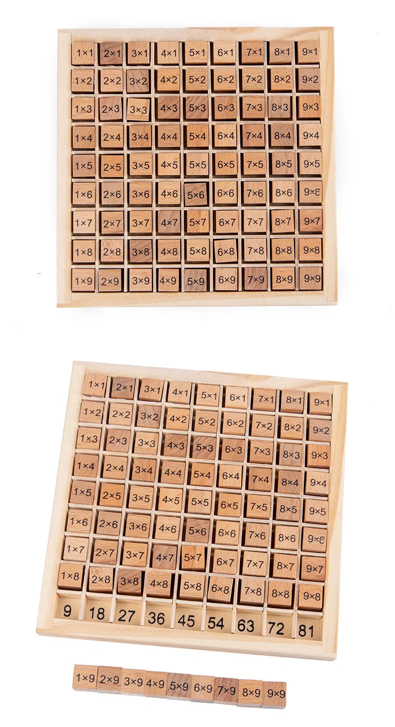 Montessori Wooden Multiplication Table