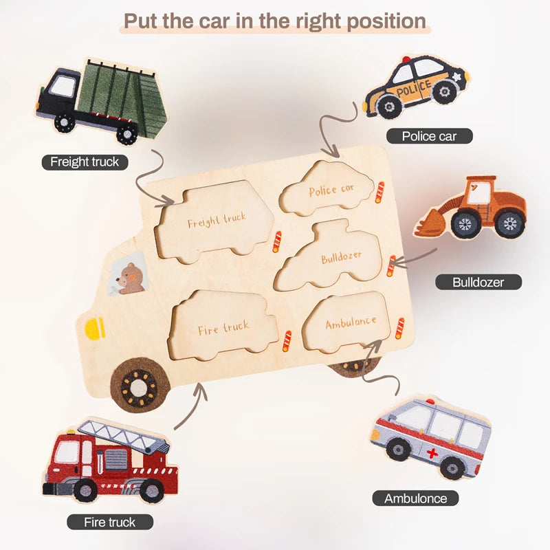 Car & Farm Animal 3D Wooden Puzzle