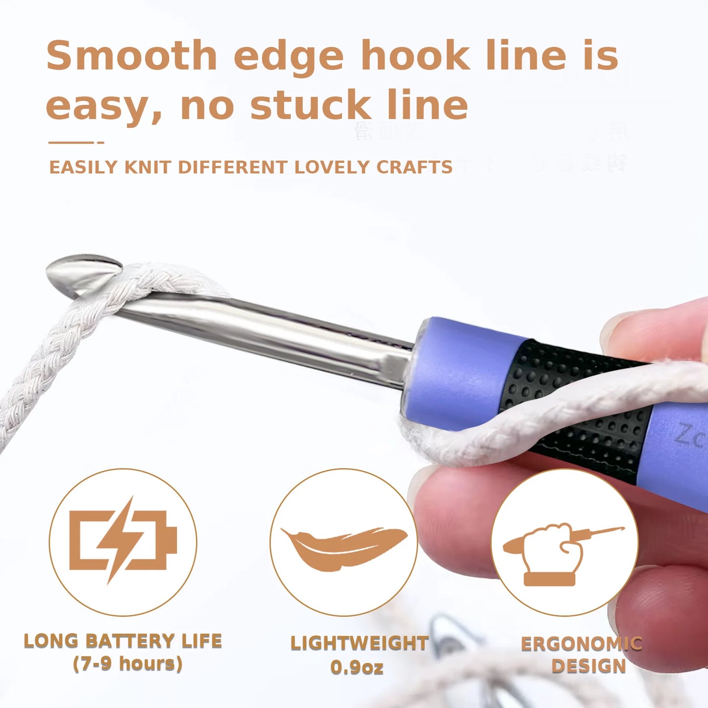 Electric LED Crochet Hook Set