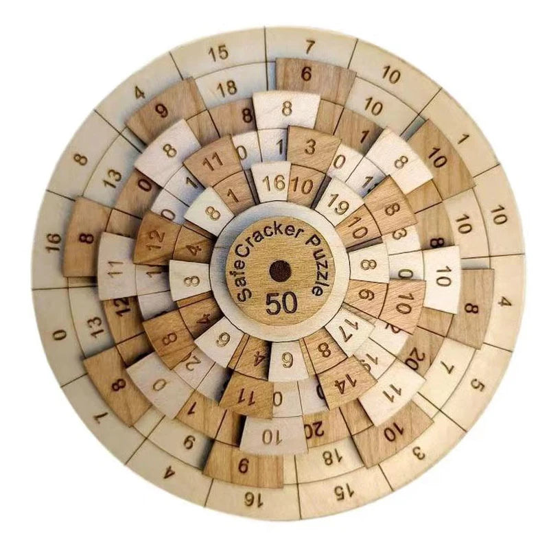 Turntable Wooden Number Puzzle IQ