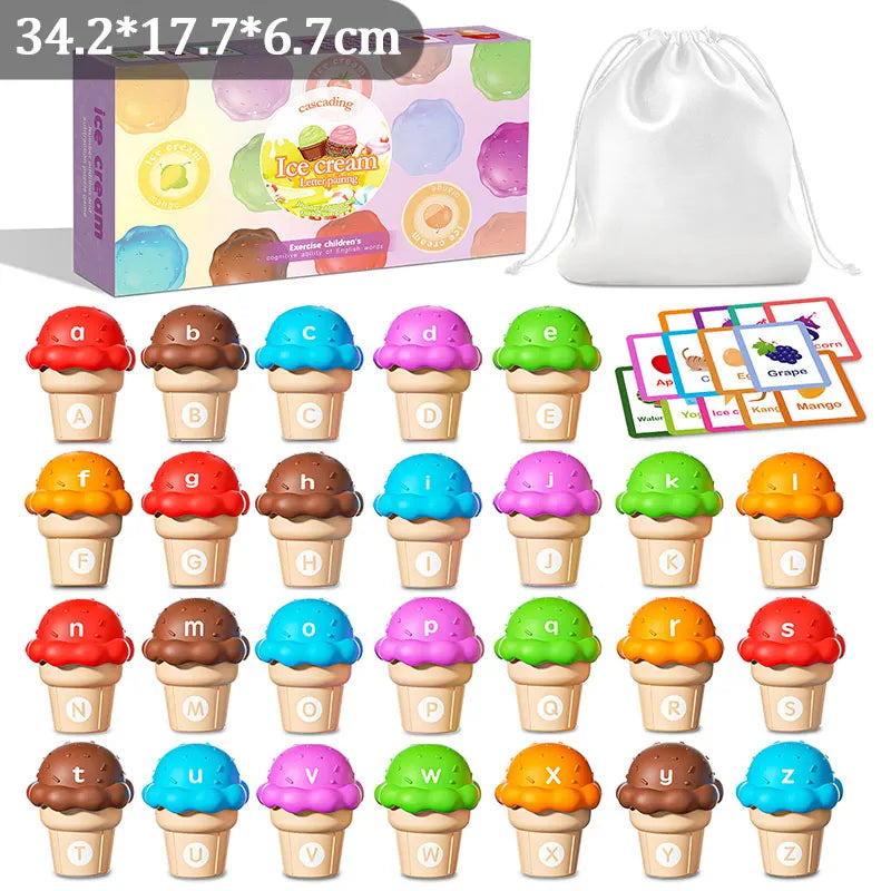 Number Matching Ice Cream Stack