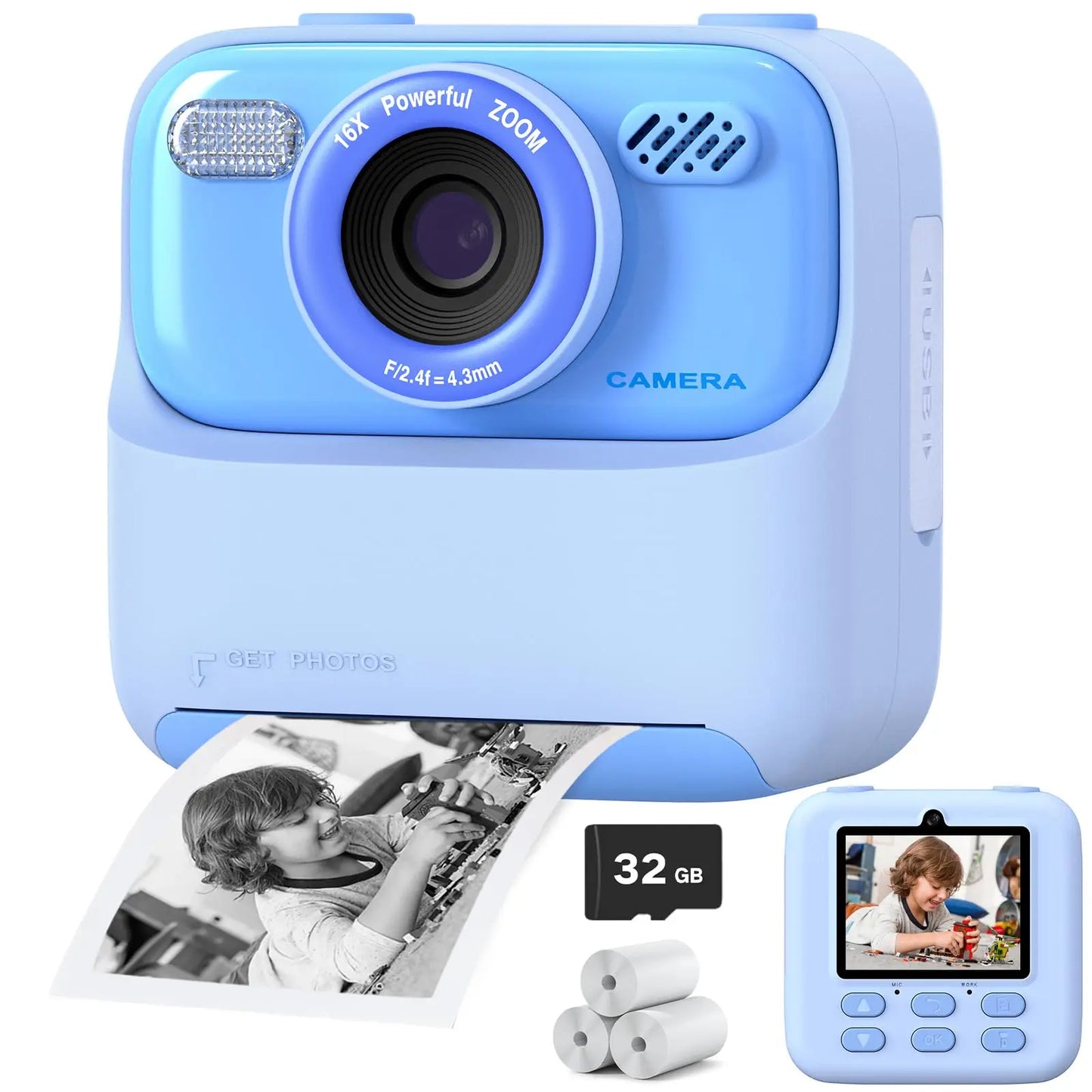 AMORUS Kids Camera 1080P HD Dual Lens