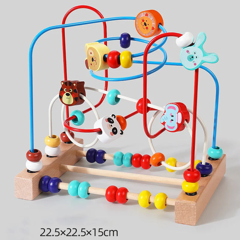 Wooden Roller Coaster Bead Maze