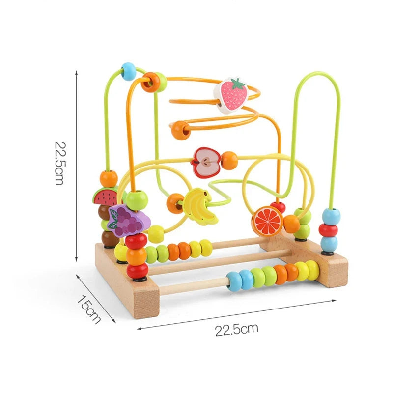 Wooden Roller Coaster Bead Maze