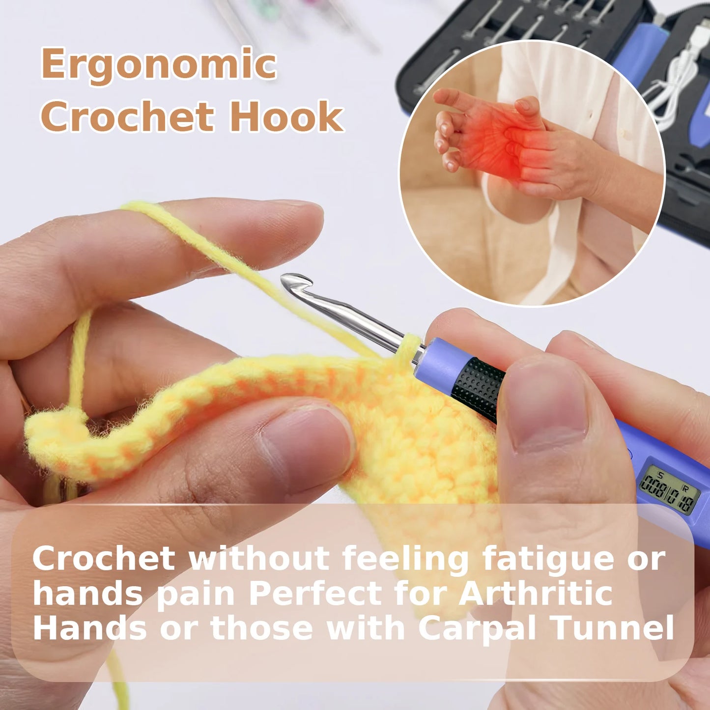 Electric LED Crochet Hook Set