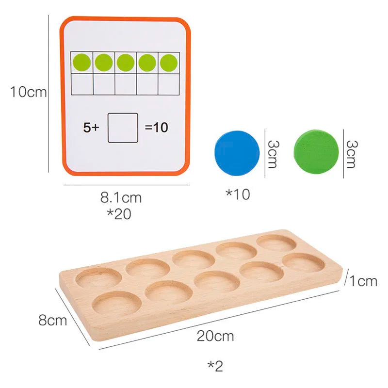 Montessori Ten-Frame Math Toy