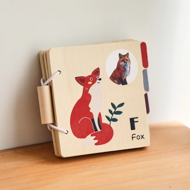 Learning Wooden Animals Book