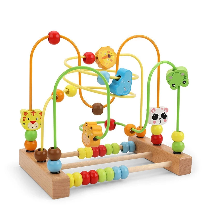 Wooden Roller Coaster Bead Maze