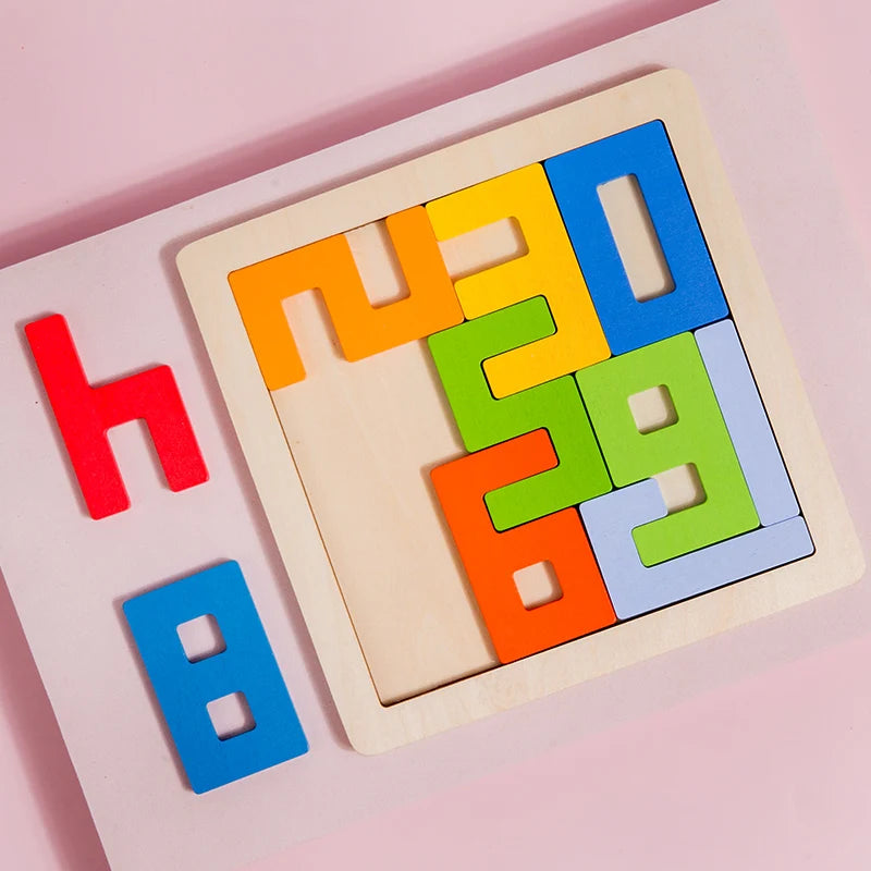 Wooden Tangram Math Board