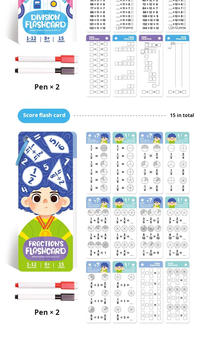 Fraction Learning Flashcards