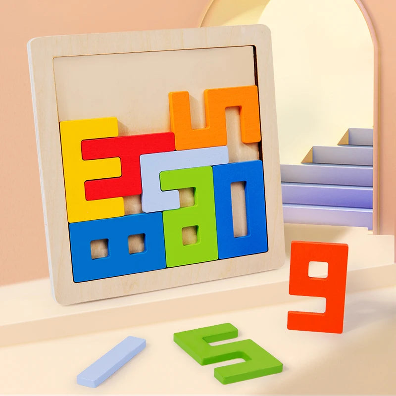 Wooden Tangram Math Board