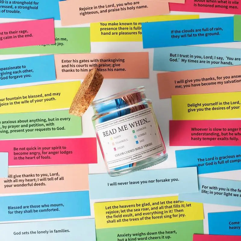 Colorful Bible Verses Jar