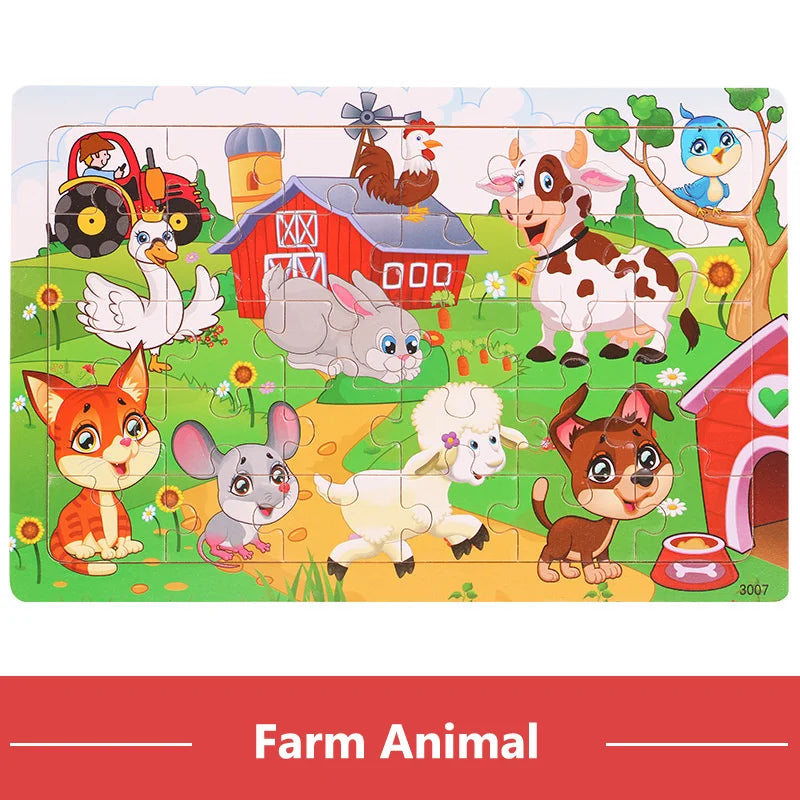 Wooden Cartoon Puzzles