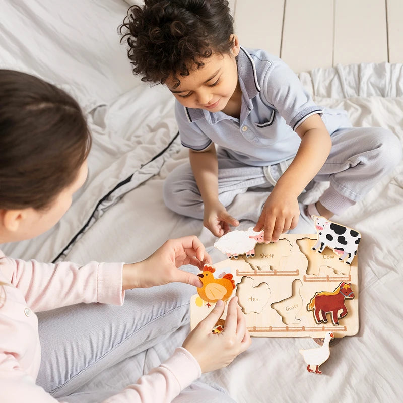Car & Farm Animal 3D Wooden Puzzle