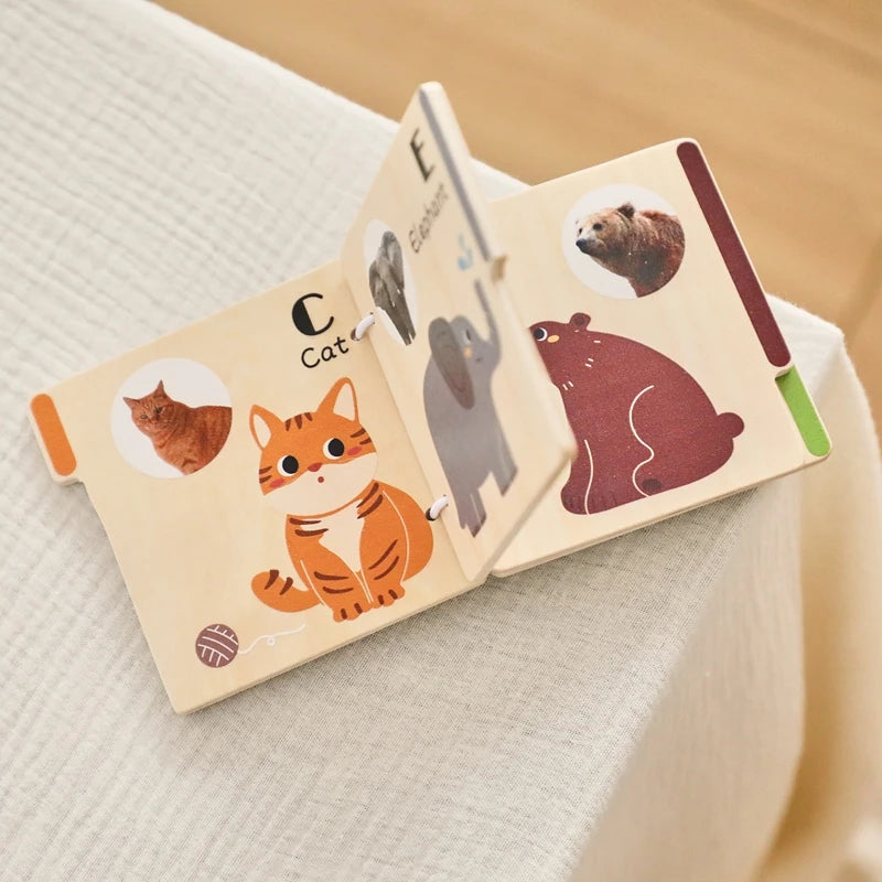Learning Wooden Animals Book