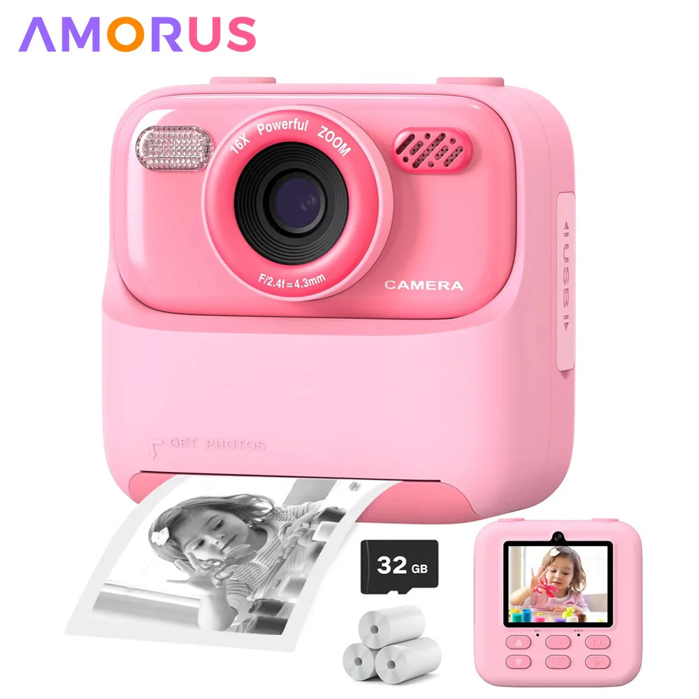 AMORUS Kids Camera 1080P HD Dual Lens