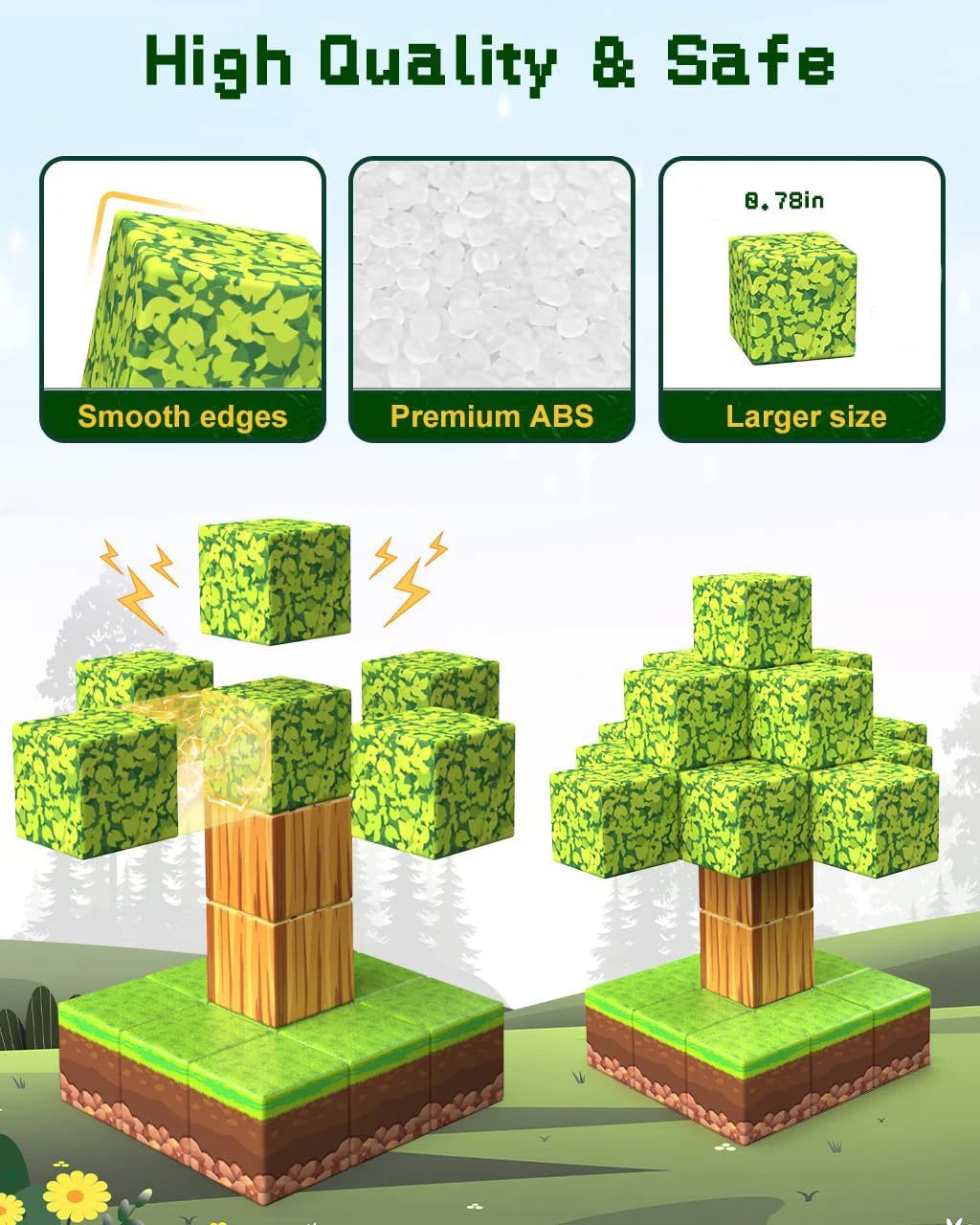 100PCS Magnetic Building Blocks