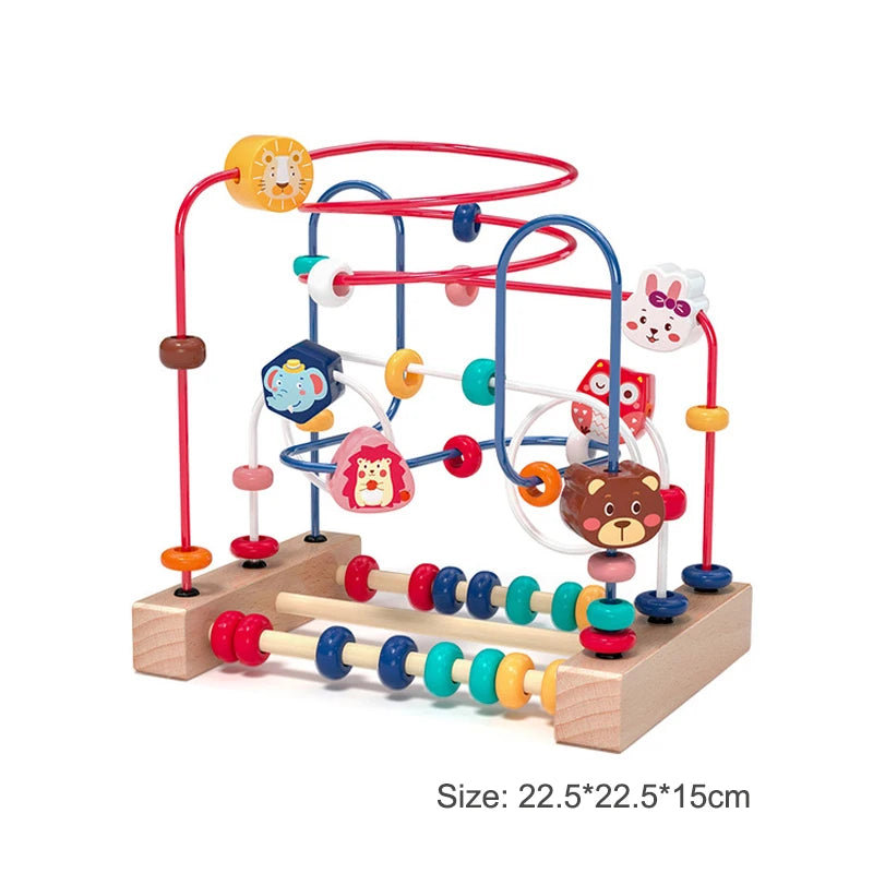 Wooden Roller Coaster Bead Maze