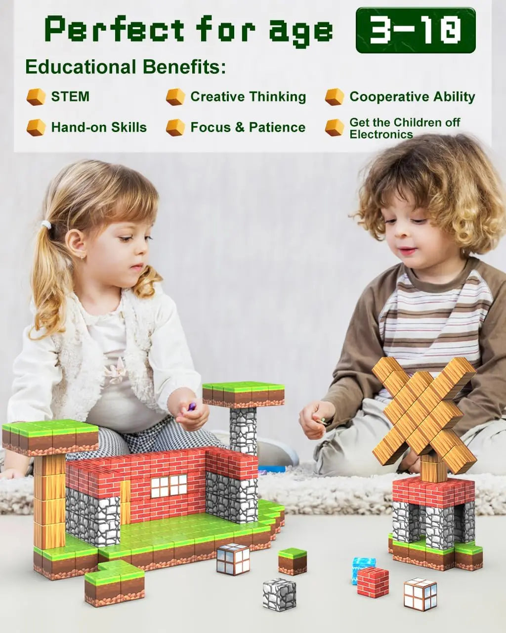 100PCS Magnetic Building Blocks
