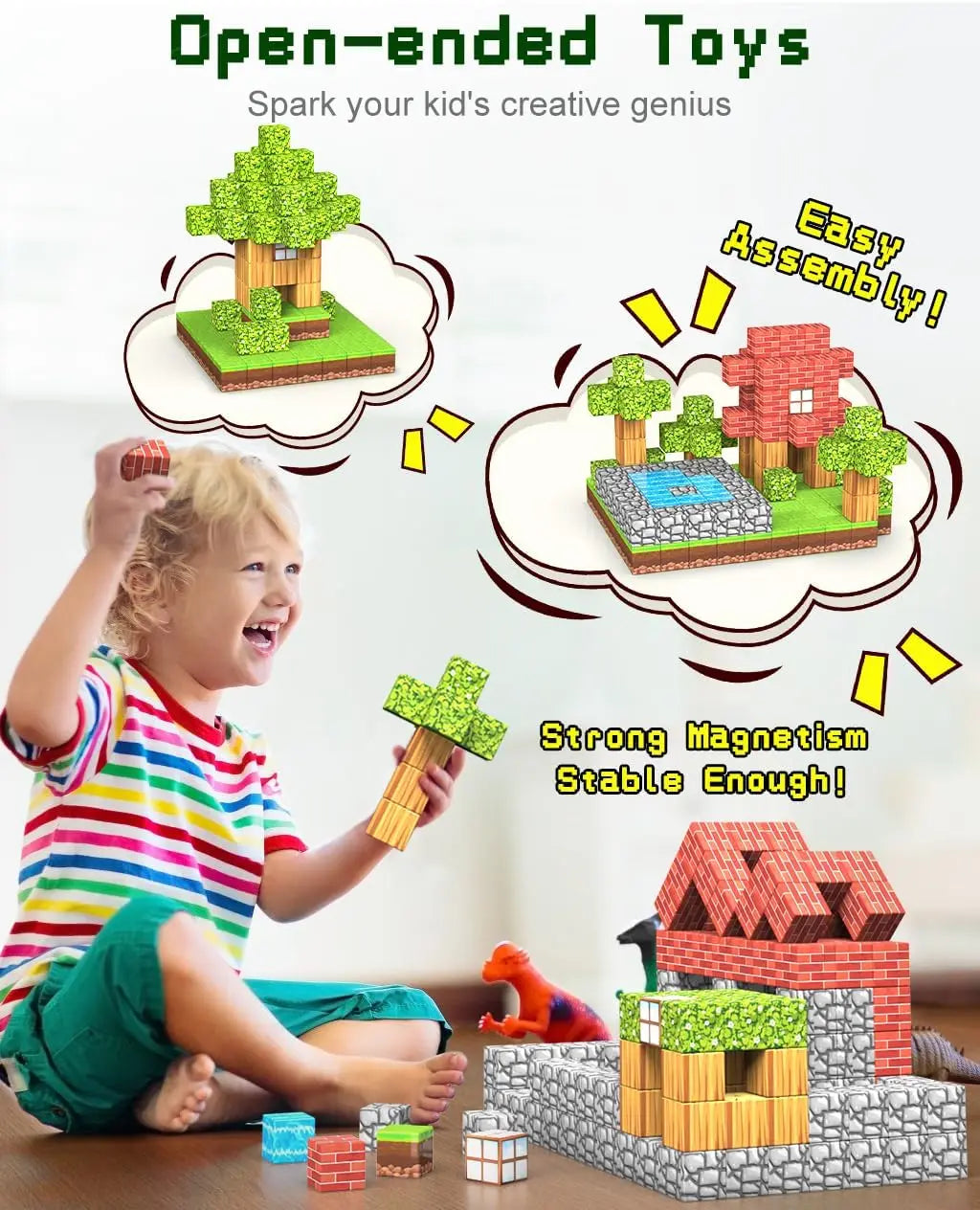 100PCS Magnetic Building Blocks